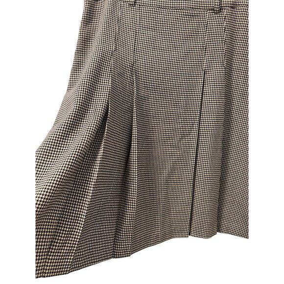 Jones New York Signature Wool Blend Houndstooth Pleated Skirt Size 12 Black & Wh - Picture 6 of 12